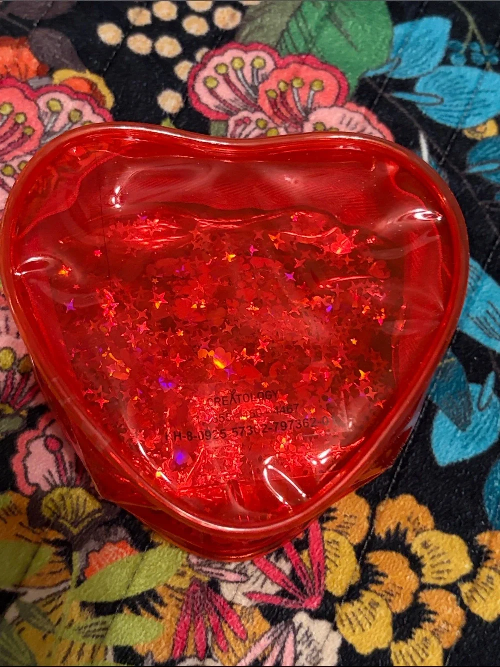 Iridescent Heart Handle Tote Bag BE YOU zipper heart liquid glitter photo frame